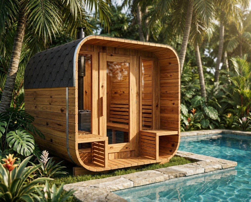 Sauna Cube Large in local Indonesian pinewood