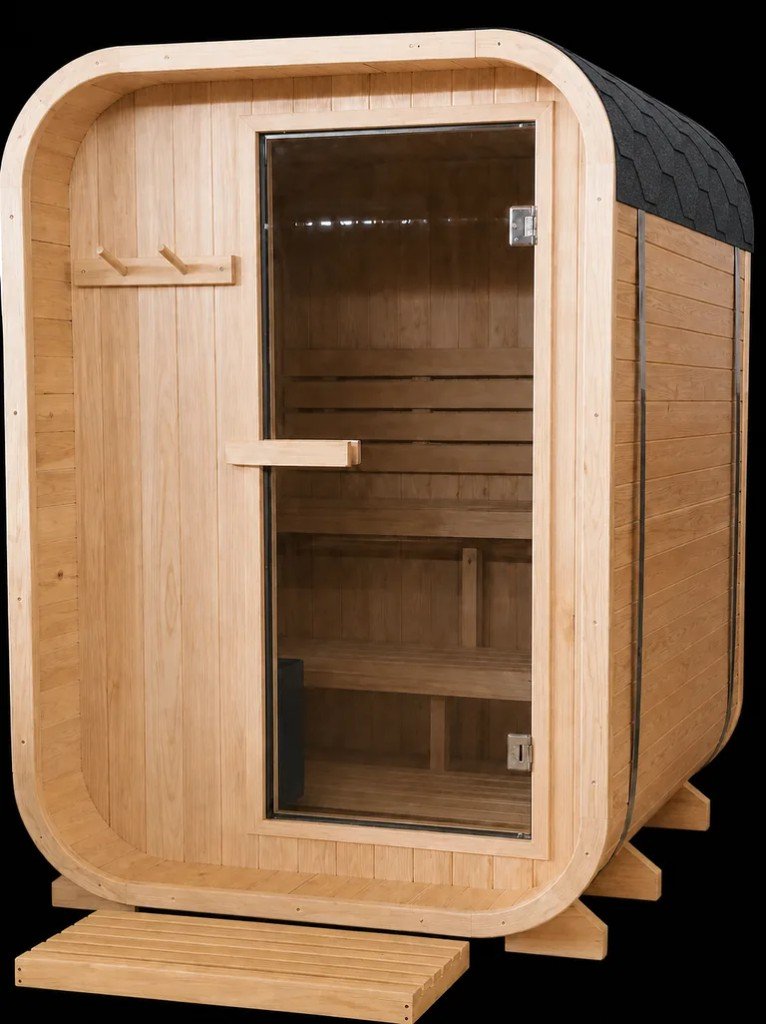 Sauna Cube Small in local Indonesian pinewood