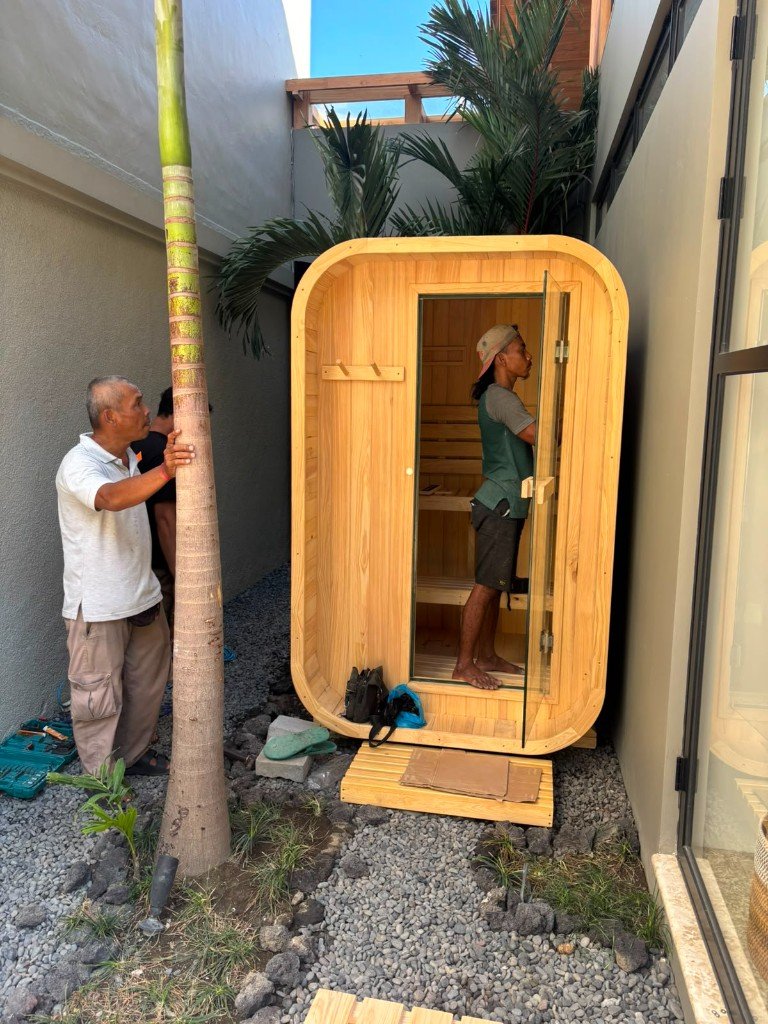 Sauna Cube Small installed at a private villa in Bali